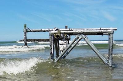 ADV et courantomètre magnétique sur la plage de Biarritz